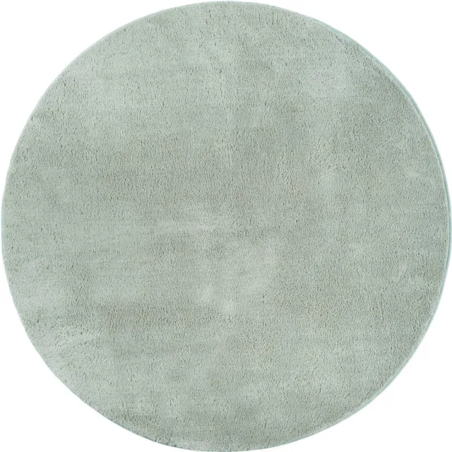 Mia´s Teppiche Mia’s Teppiche Taos – superzacht kortflor vloerkleed met antislip rug, wasbaar, groen, 120 cm rond