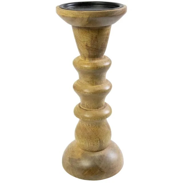 Mars & More Kandelaar mango hout ringen 25cm Bruin
