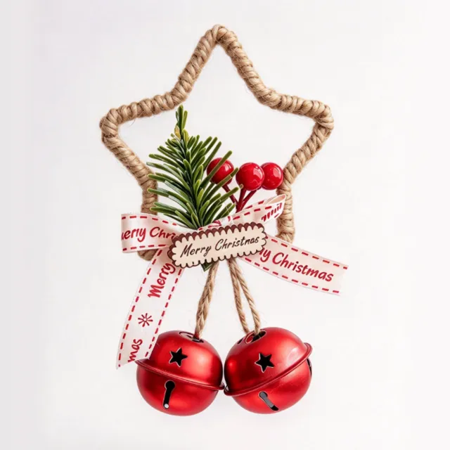 Sanorum Kersthanger - Kerstboomversiering - Hanger in de vorm van een bel - Feestelijke Decoratie - Klaar om op te Hangen - Cadeau voor de feestdagen - Geschikt voor kerstbomen,kransen,ramen en feestdecoratie - 1 stuk - Rood