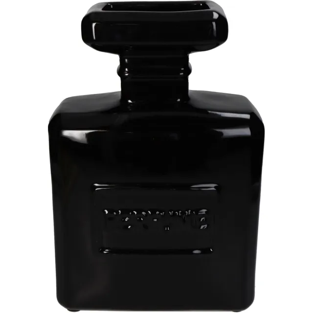HD Collection Vaas - Parfum fles - Zwart - Woonkamer - Badkamer - Kapper - Salon - Maten 20x9x30cm