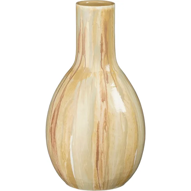 Goossens Vaas Nigel - bruin - keramiek - 22 x 40 x 22 keramiek licht bruin