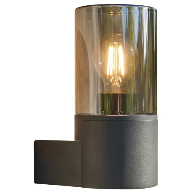 EGLO Cropani Wandlamp Buiten - E27 - 19.5 cm - Zwart/Grijs/Transparant Zwart;Zwart;Grijs;Transparant;