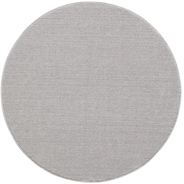 Dutch XXL Rond Vloerkleed | Tapijt | Loom | Uni | Zilver | 120x120 cm