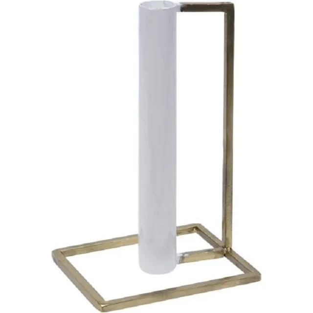 L28 Kandelaar goud-wit 20 cm goud wit