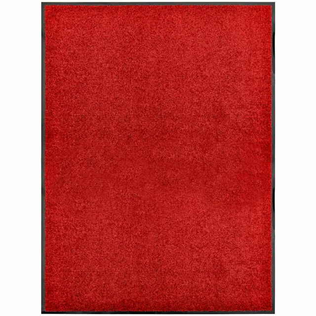 vidaXL Deurmat wasbaar 90x120 cm rood
