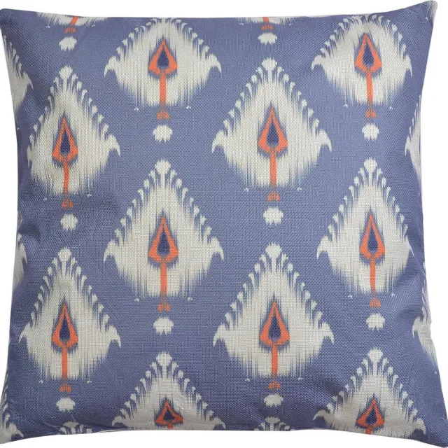 Clayre & Eef Sierkussen 43*43 cm Meerkleurig Synthetisch Vierkant Kussenhoes met Kussenvulling Rood