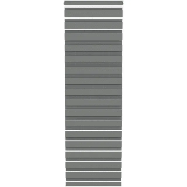 Aufun zebragordijnen Boren niet nodig 70x220 cm (B x L) Klemrolgordijnen Zonwerende rolgordijnen Gordijnen met kettingliften voor deuren en ramen Zij-trekrolgordijnen Grijs