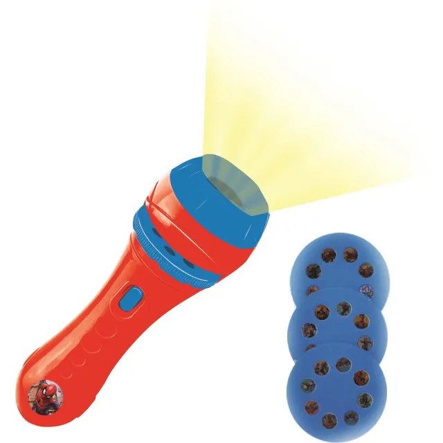 Lexibook Projecteur à histoires et lampe torche SpiderMan ROUGE