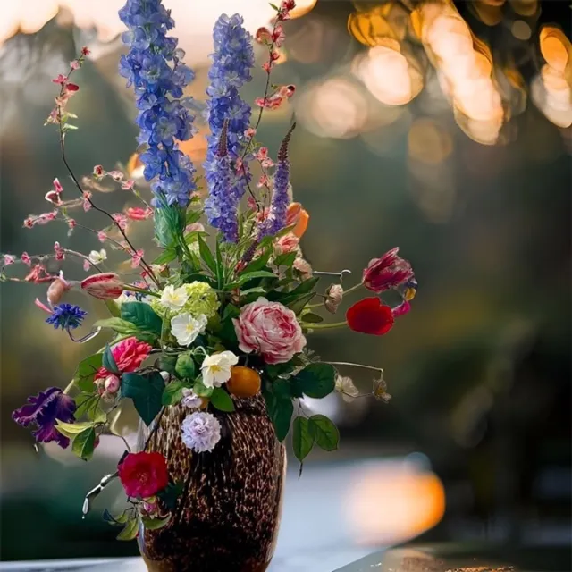 Seta Fiori Kunstbloemen - Zijden bloemen boeket - Royaal boeket - luxe boeket - met tulpen multicolor