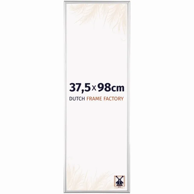 Dutch Frame Factory Fotolijst 37,5x98 cm - Aluminium - Zilver Hoogglans - Kampen