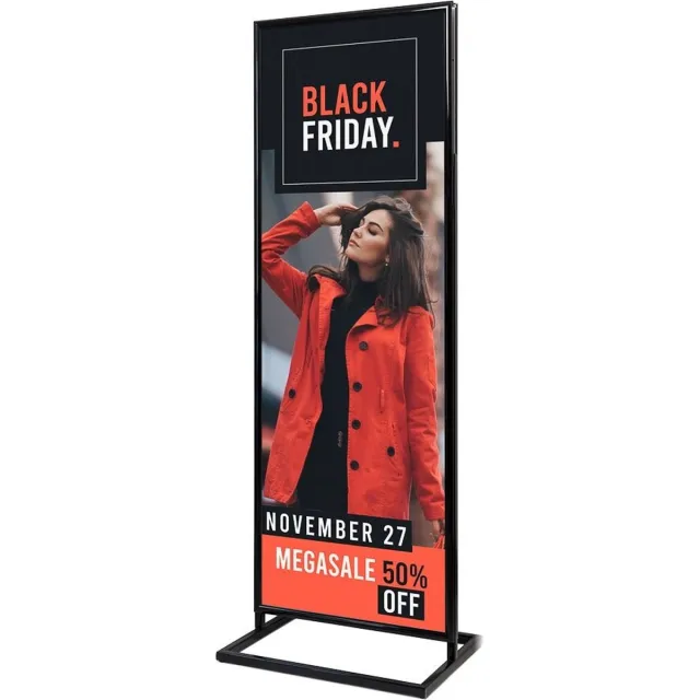 Syna Poster Display Decor Click 2 X A1 Zwart - Syna PDCL2XA1DC9005 - Horeca & Professioneel