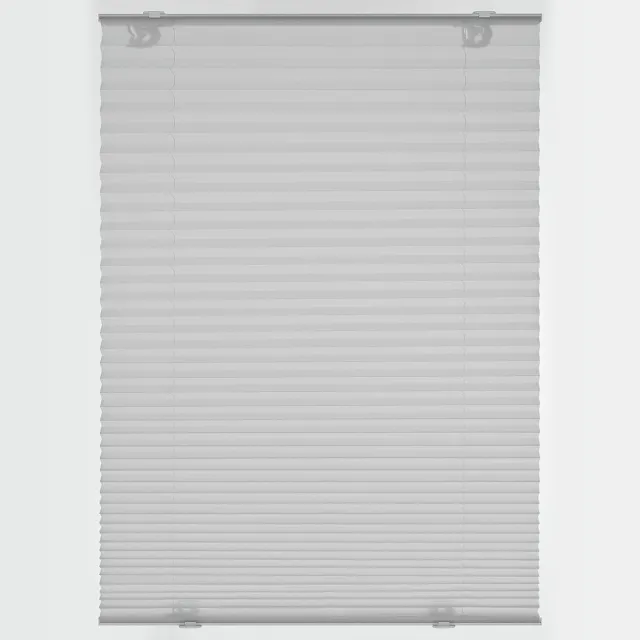 Solo dakraam-plissé zonder boren, met zuignappen, ondoorzichtig vouwrolgordijn, incl. alle montageonderdelen, 95,3 x 100 cm, grijs