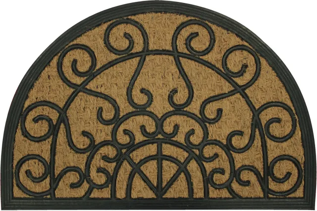 Douceur d intérieur Douceur d'intérieur - Halfronde kokosvezel deurmat MARQUIS, 40 x 60 cm Bruin