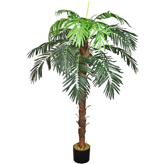 Decovego Kunstmatige Valse Royal Palm Kokospalm Plant Deco Binnenin 140cm DECOVEGO Bruin