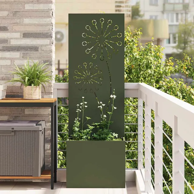vidaXL Tuin Privacy Screen Fretwerk Olijfgroen 50 x 32 x 150 cm
