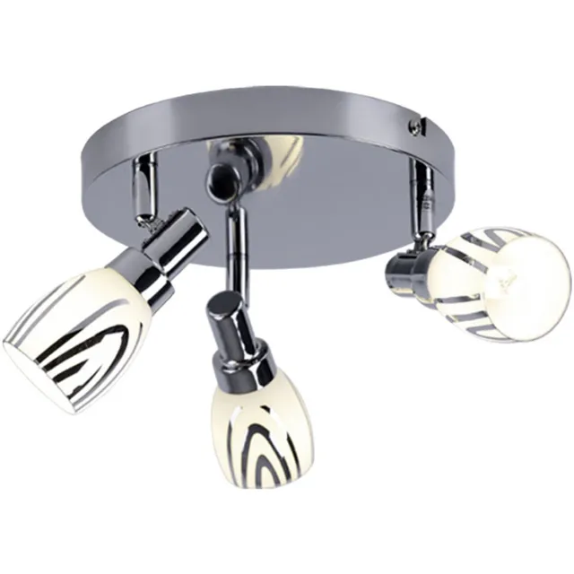 Globo Plafondlamp Plafondspot Woonkamerlamp Slaapkamerlamp Ganglamp, metaal, 3 vlammen Spots beweegbaar G9, DxH 20x14 cm zilver