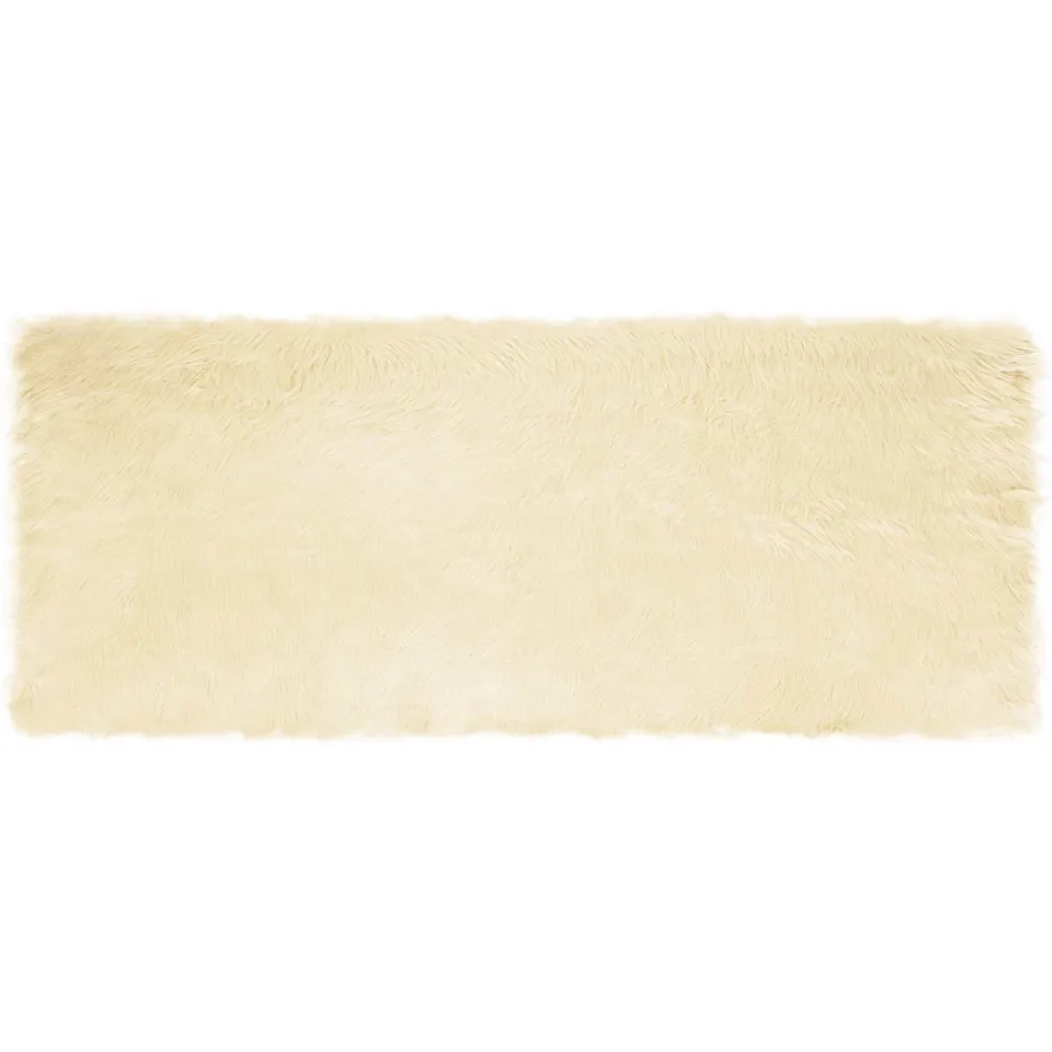 vidaXL Tapijt van imitatie TAFALLA Crèmekleurig 80 x 200 cm Polyester