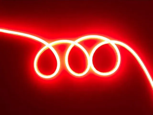 Funnylights Mini LED Neon Flex Rood 2 meter 6mm x 12mm inclusief 12V lichtnetadapter - Funnylights