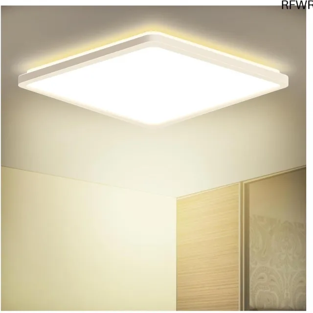 RFWR Moderne vierkante LED plafondlamp 18W 1800 lumen, waterdicht en energiebesparend voor woonruimtes Wit