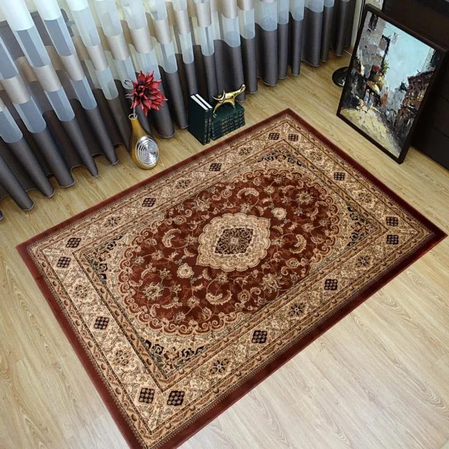 Tapiso Yesemek Vloerkleed Woonkamer Slaapkamer Bruin Klassiek Vintage Medaillon Frame Design Interieur Woonsfeer Hoogwaardig Tapijt