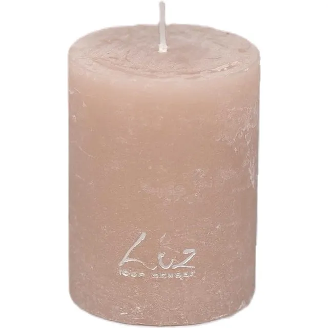 LUZ Rasteli Luz Your Senses Stomp Kaars Crème-Portobello D 6 cm H 8 cm Voordeelaanbod Per 2 Stuks