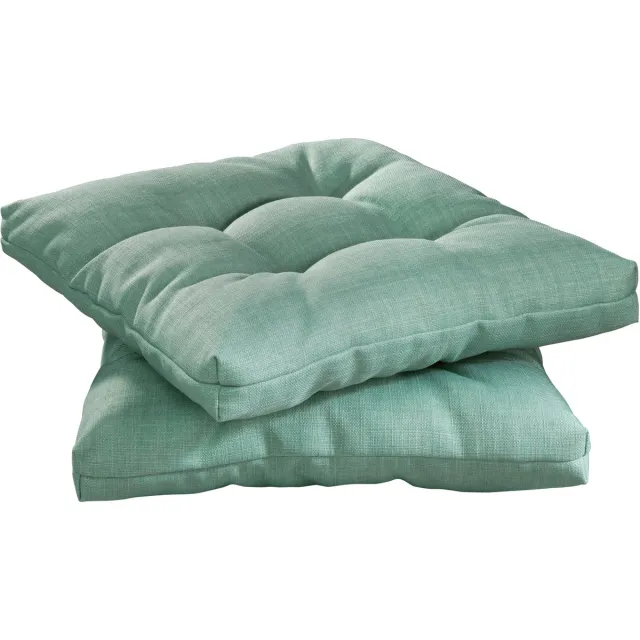 Sleepling 40 x 40 cm stoelkussens 2-delige set | hoes van meubelstof | wasbaar op 40 graden | 40 x 40 x 6 cm | turkoois