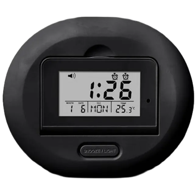 longziming Vibratie Wekker - Stille Wekker - Digitale Wekker - LED-display Met Achtergrondverlichting - Drie Alarmmodi - ABS - Voor Zware Slapers En Gedeelde Slaapkamers - 1 Stuk - Zwart
