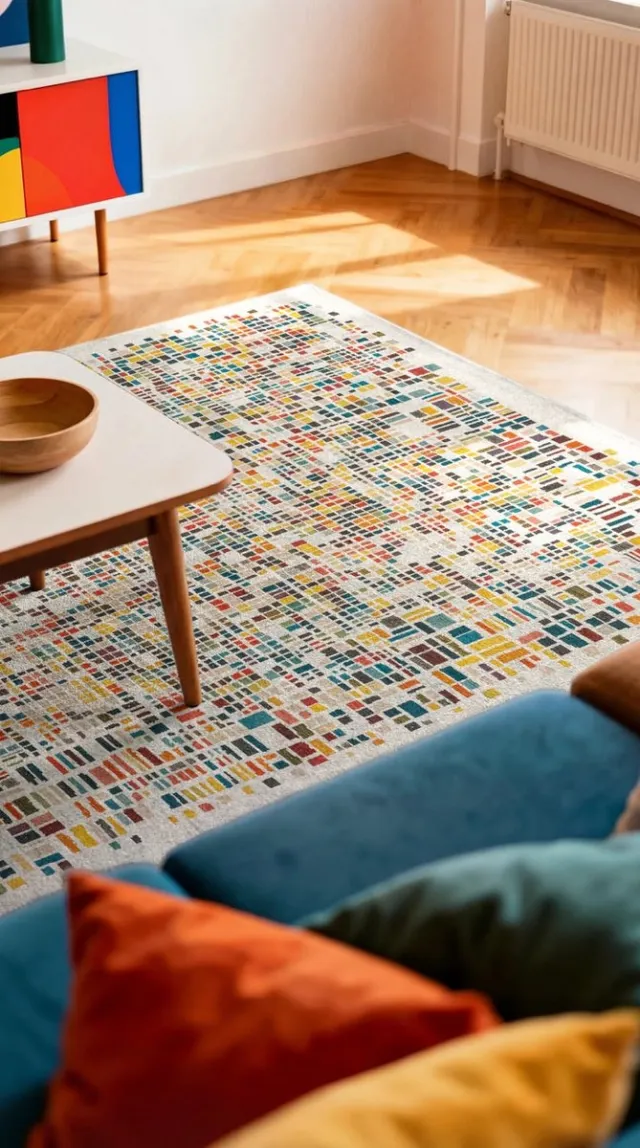 Louis de Poortere Wasbaar Binnen & Buiten Vloerkleed - 140 x 200 cm - Louis De Poortere Cubik United - Laagpolig Tapijt - Gerecycled PET - Made in Belgium - Circulair Multicolor