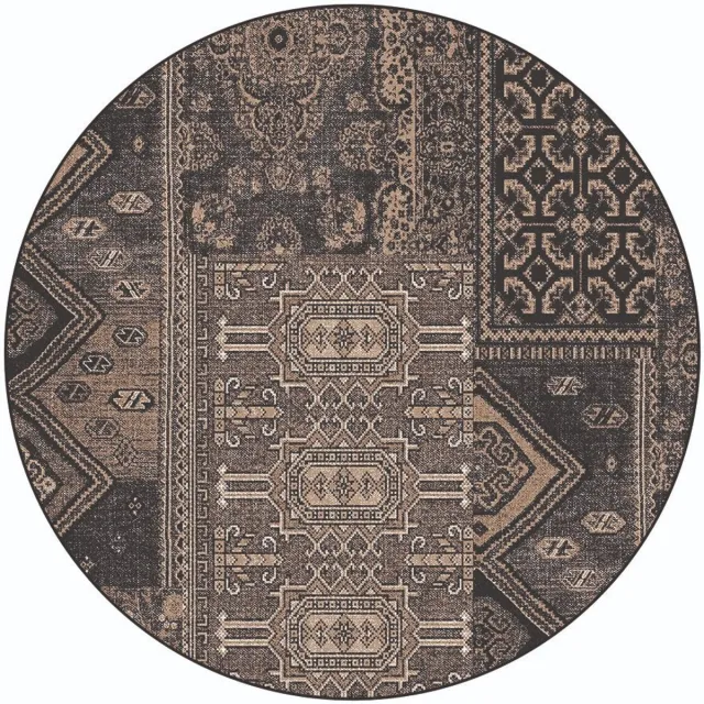 MD-Entree MD Entree - Vloerkleed - Smuq - Nepal - 100 cm Ø Meerkleurig