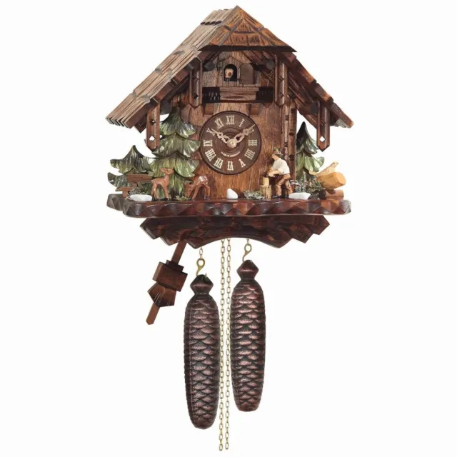 Engstler 427/8 - Koekoeksklok - 8-daags kettinguurwerk - Notenhout - 30 cm Bruin