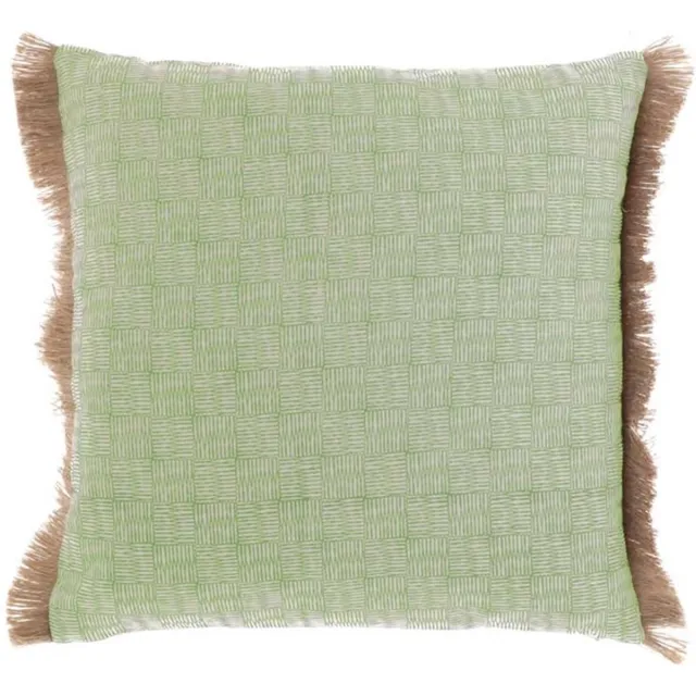 Unique Living D- Unique Living | Kussen Fero 45x45cm tea green | Kussen woonkamer of slaapkamer Groen
