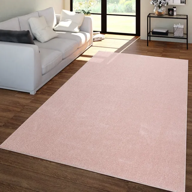 TT Home Woonkamertapijt Kurflor effen design modern en tijdloos 60 x 100 cm Rond 60 x 100 cm Rond Roze
