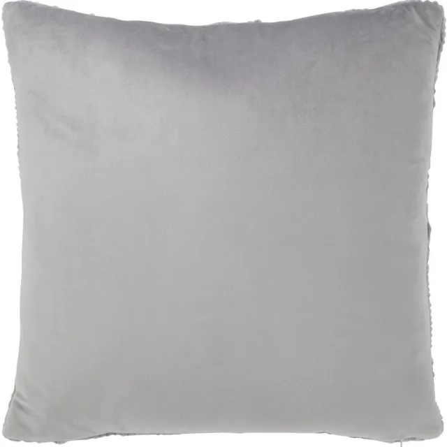 J-Line kussen Twist - polyester - grijs