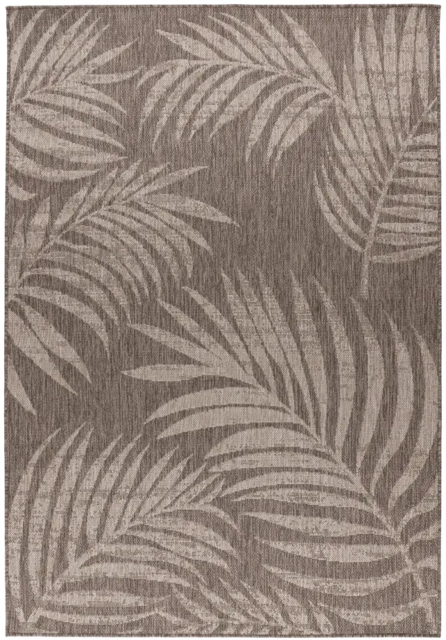 Dutch XXL Buitenkleed | Casa | Palmbladeren | Taupe | Buitentapijt | Tuintapijt