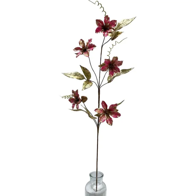 homebound by ky Kunsttak clematis glitter 76cm rood