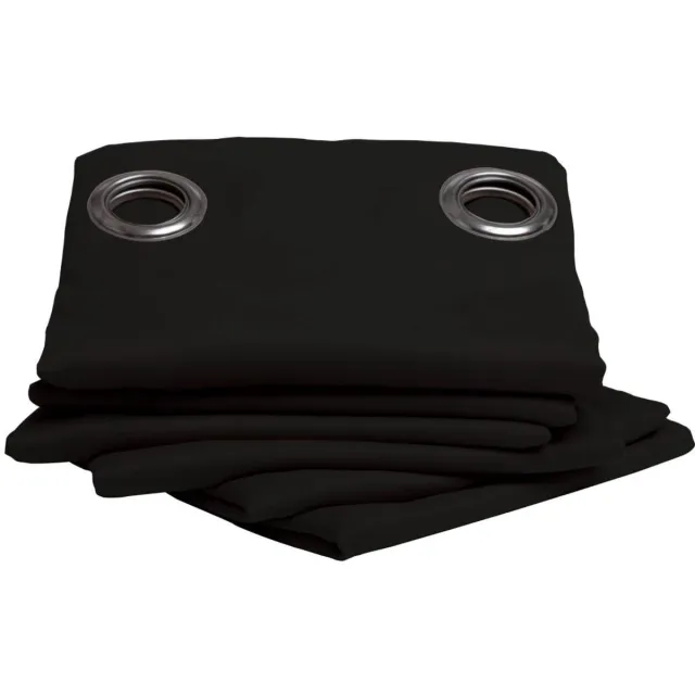 Moondream LumenControl™ Verduisteringsgordijn | Licht+zonwering | EU-fabricaat | Oogjes | Zwart MC710 | 140B x 300L cm