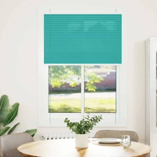 vidaXL Plissé rolgordijn 85x150 cm stofbreedte 84,4 cm petrol groen