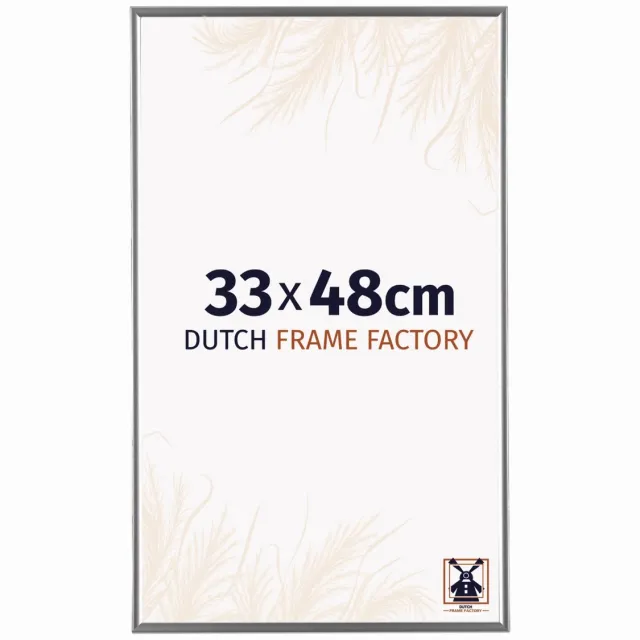 Dutch Frame Factory Fotolijst 33x48 cm - Kunststof - Zilver Hoogglans - Easy