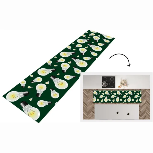 KitchenYeah Keukenloper - Loper keuken - Lampen - Patronen - Licht - Keukenloper vinyl Multicolor