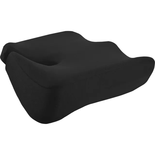 Desq Ergonomisch Zitkussen - Staartbeenkussen - Traagschuim - Anti-slip onderkant - Draagband - Zwart grijs