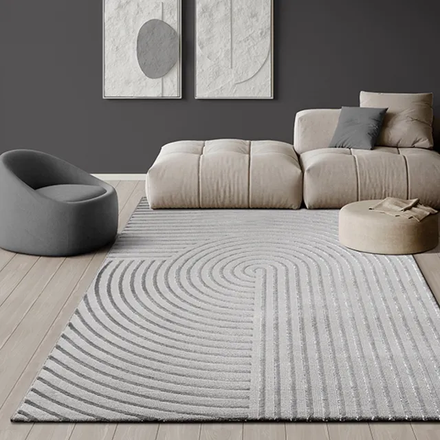 the carpet Knight - Modern vloerkleed, kortpolig, 3D-effect, elegante structuur, Grijs, 200 x 290 cm