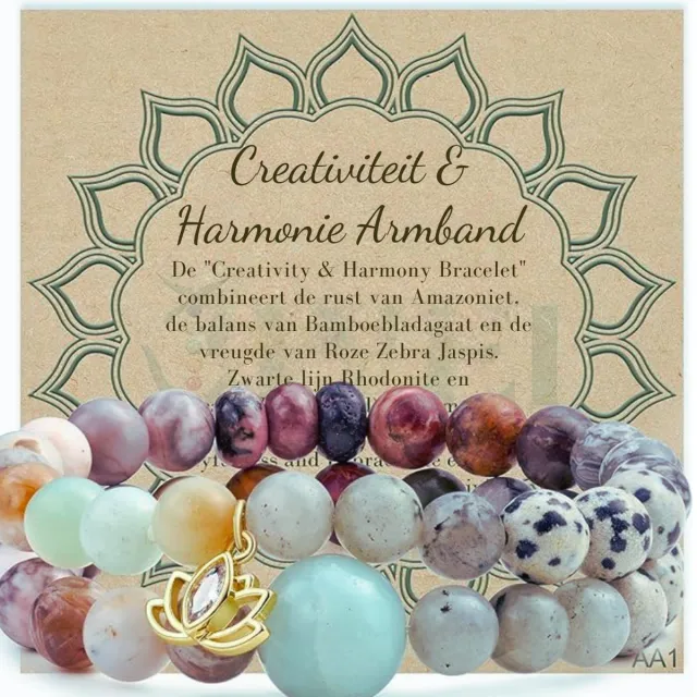 PEAM Boeddhistische Armband Met Groene Edelstenen AS SHOWN