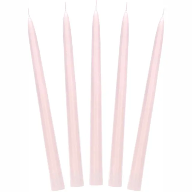 PartyDeco Dinerkaarsen mat oud roze - 24 cm - (10 st)