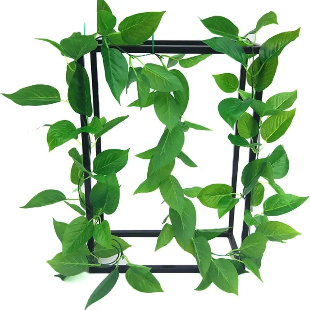 Shagam Kunstplanten Voor Buiten En Binnen - Indoor and outdoor artifical plants - artifical green plant vines- Scindapsus-2stucks-220cm-99 large leaves Groen