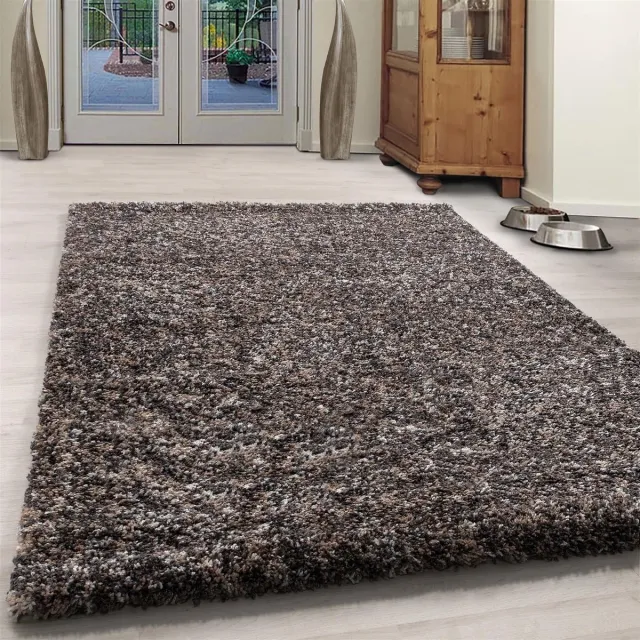 flycarpets Lorium Vloerkleed - 120x170 cm - Taupe/Grijs/Beige - Hoogpolig