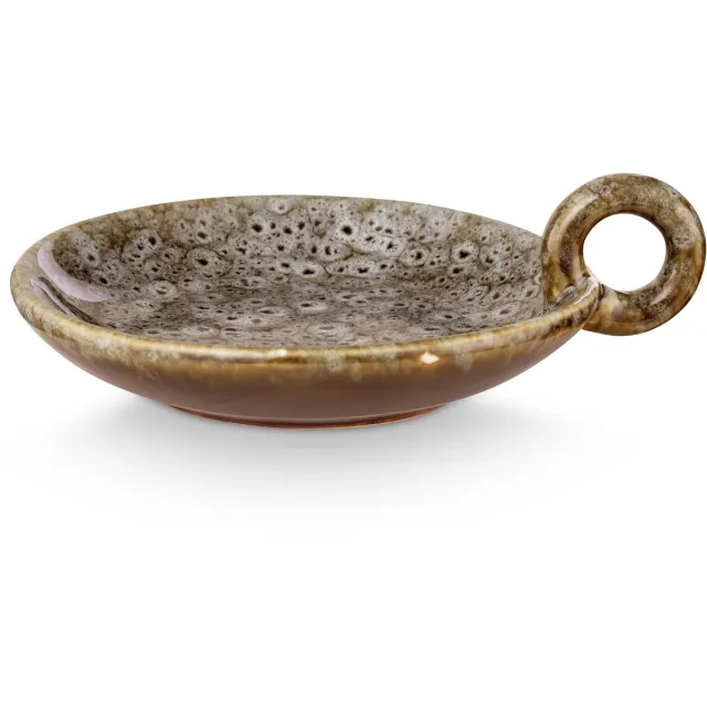 vtwonen Candle Holder Ceramic Green 14.5x12x4.5cm Groen
