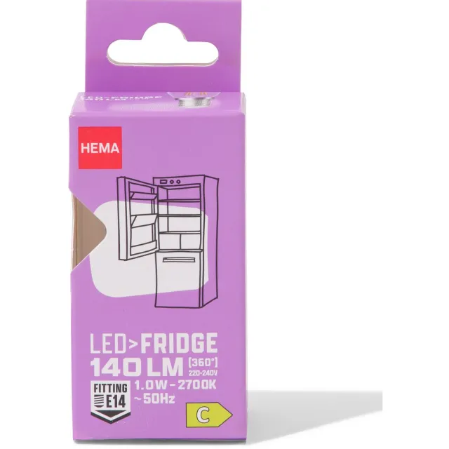 HEMA Led koelkast clear E14 1.0W 140lm