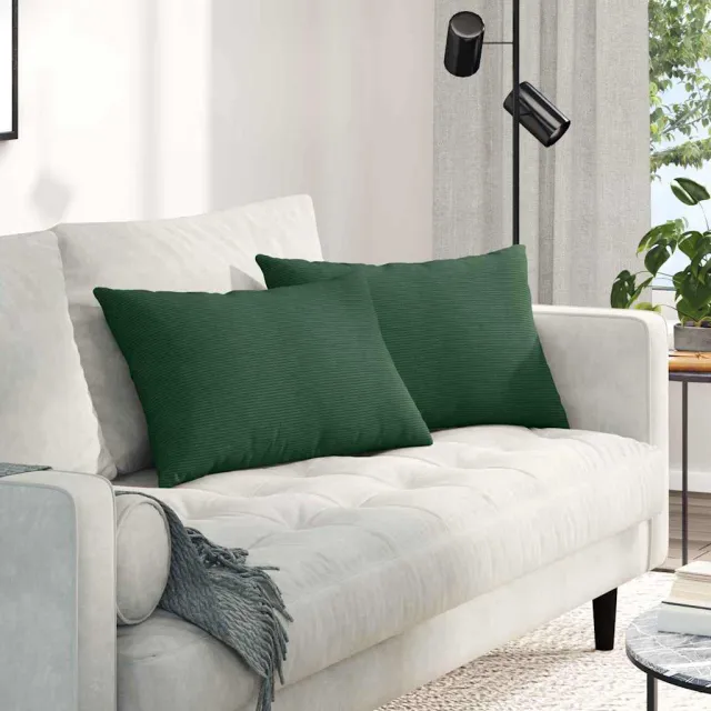 vidaXL Sofa Kussens 2 st Stof Jeans Blauw 60 x 40 cm