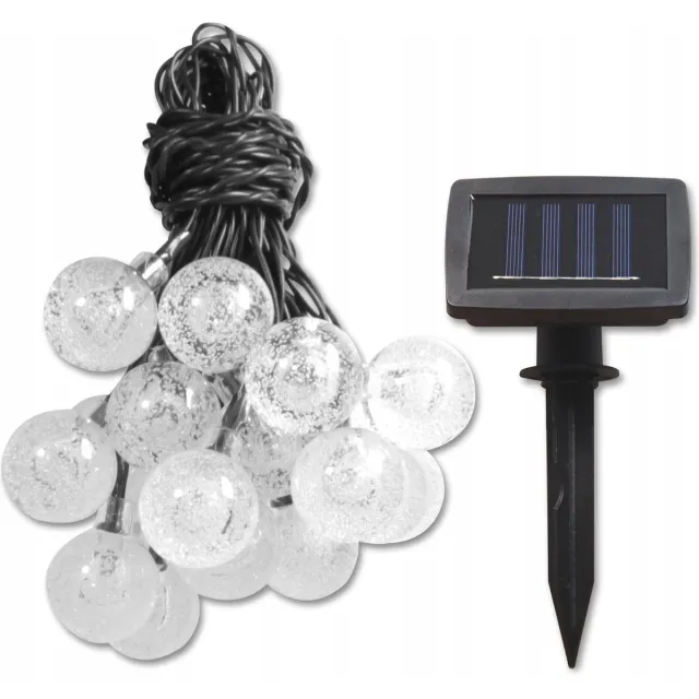 Master Led LED Lichtsnoer op zonne-energie | Dag en Nacht Sensor | Warm Wit | 4,85 m | 20 LED's | IP44