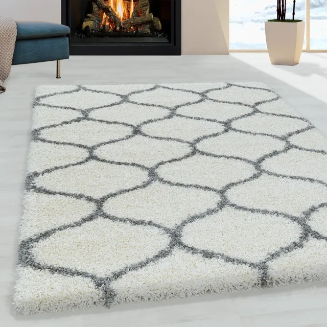 Ayyildiz Berber vloerkleed - Agadir Circle Creme Grijs 240x340cm Grijs,Creme